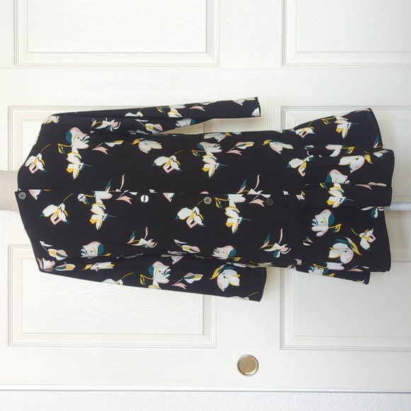 Halogen Floral Long sleeve Floral Black Dress - Picture 5 of 7